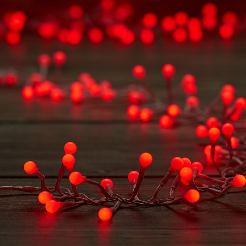500 Ball Cluster Lights - Red