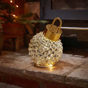 Spinning DecoBauble Gold LED Christmas Decoration