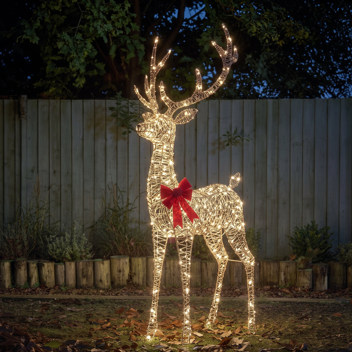 Three Kings GlitterTwist Gold Reindeer 115cm