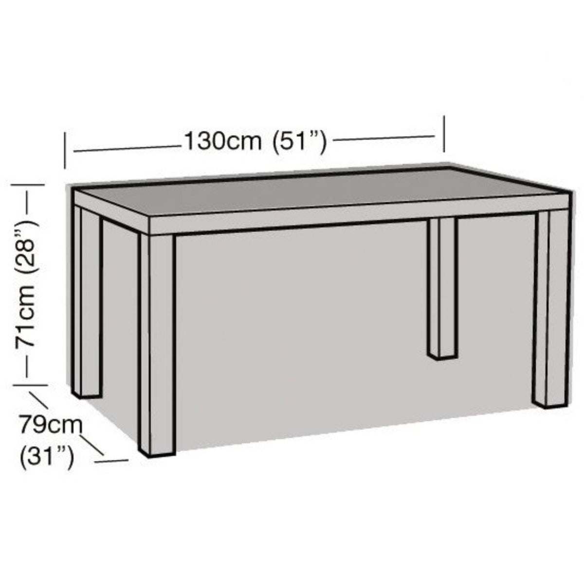 4 Seater Rectangular Table Cover