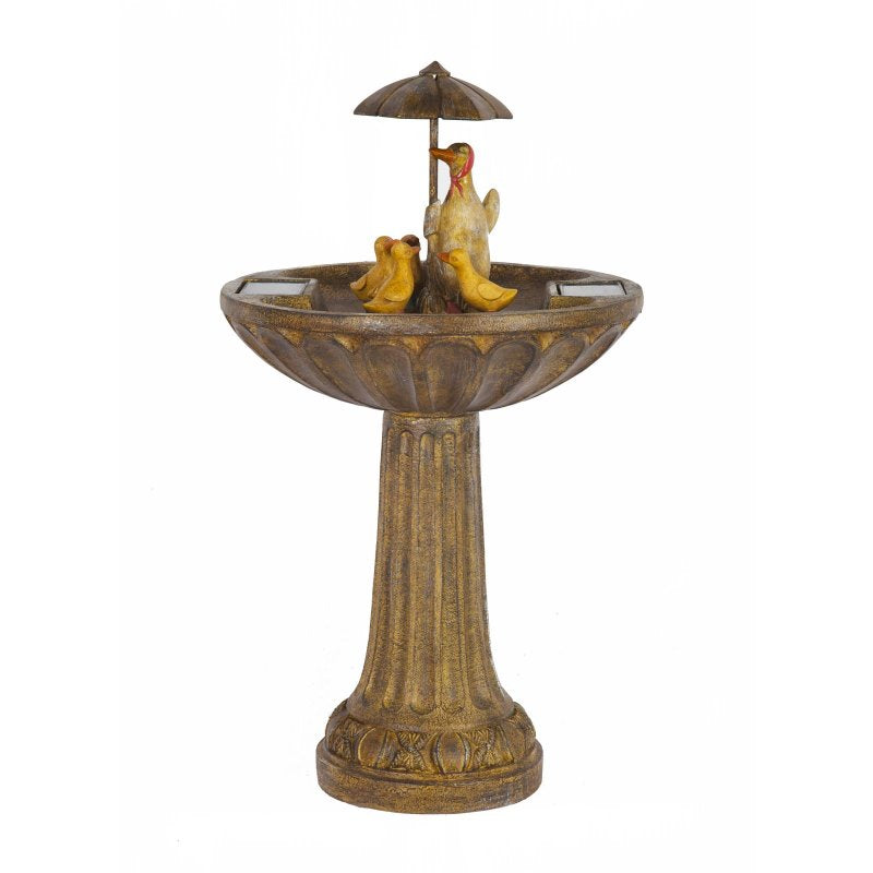 Duck Family Solar Water Feature