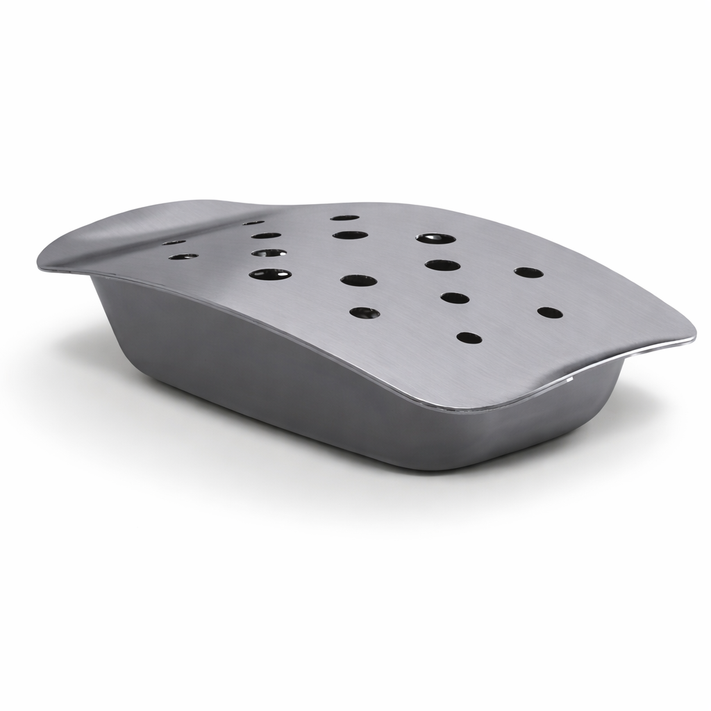 Weber Universal Smoker Box
Grey metal pan with holes
