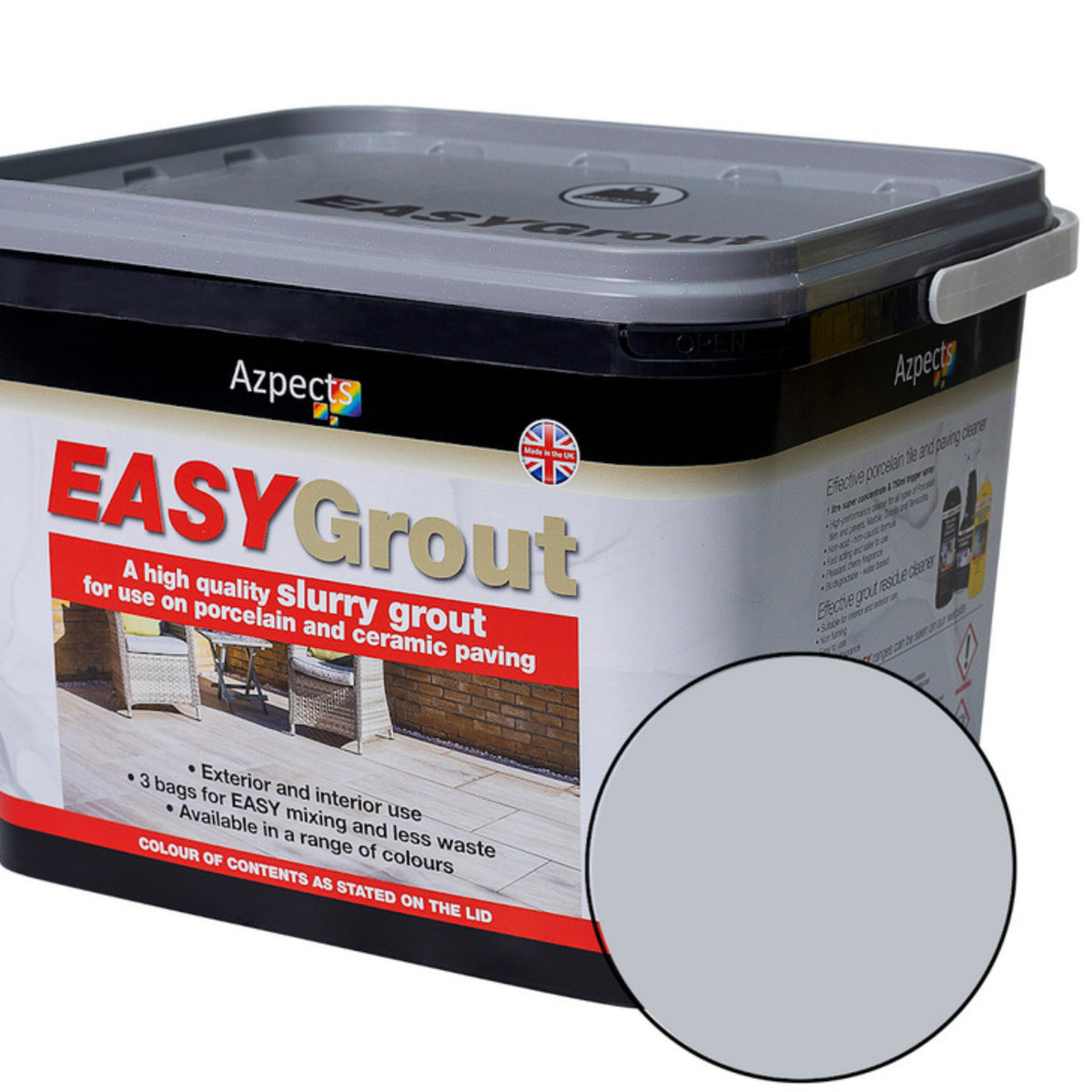 Azpects EASY Grout Porcelain Paving Grout 15kg – Argent