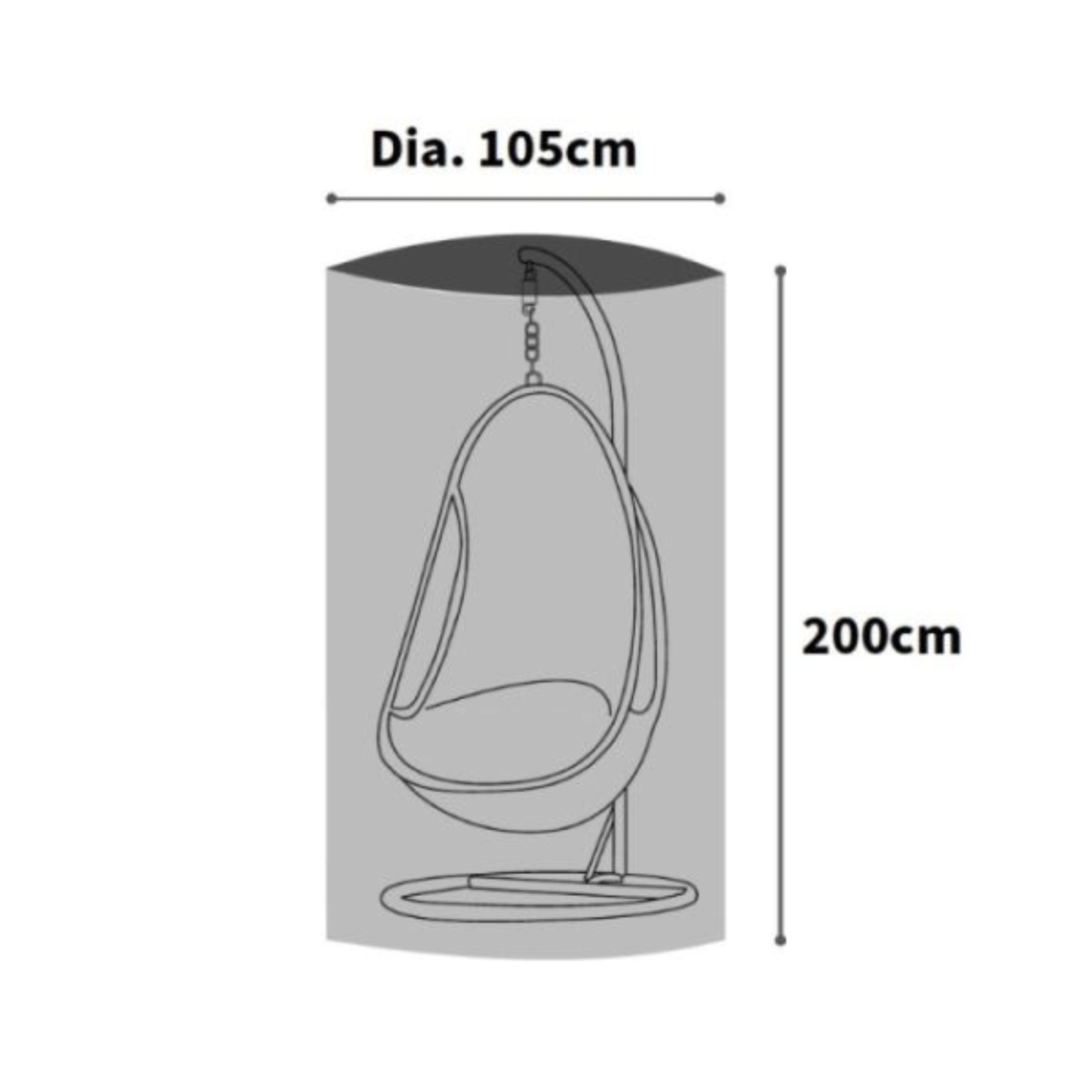 Ultimate Protector Hanging Chair  Large Charcoal Cover