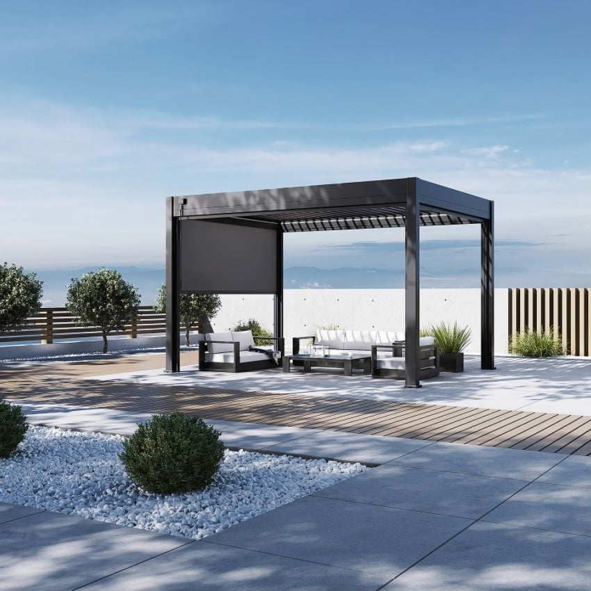 Olympus Pull Down Blind For 4m Pergola (Gen 1 - Light Grey)
