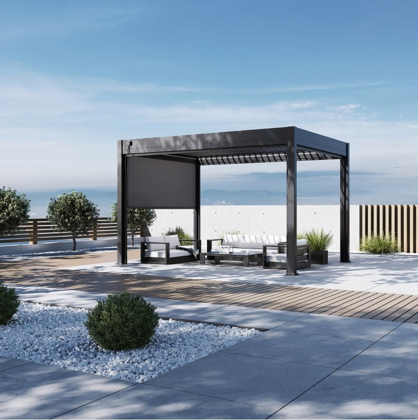 Olympus Pull Down Blind For 4m Pergola (Gen 1 - Light Grey)