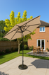 ENJOi Royal Round Aluminium 2.7m Taupe Parasol