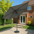 ENJOi Royal Round Aluminium 3m Grey Parasol