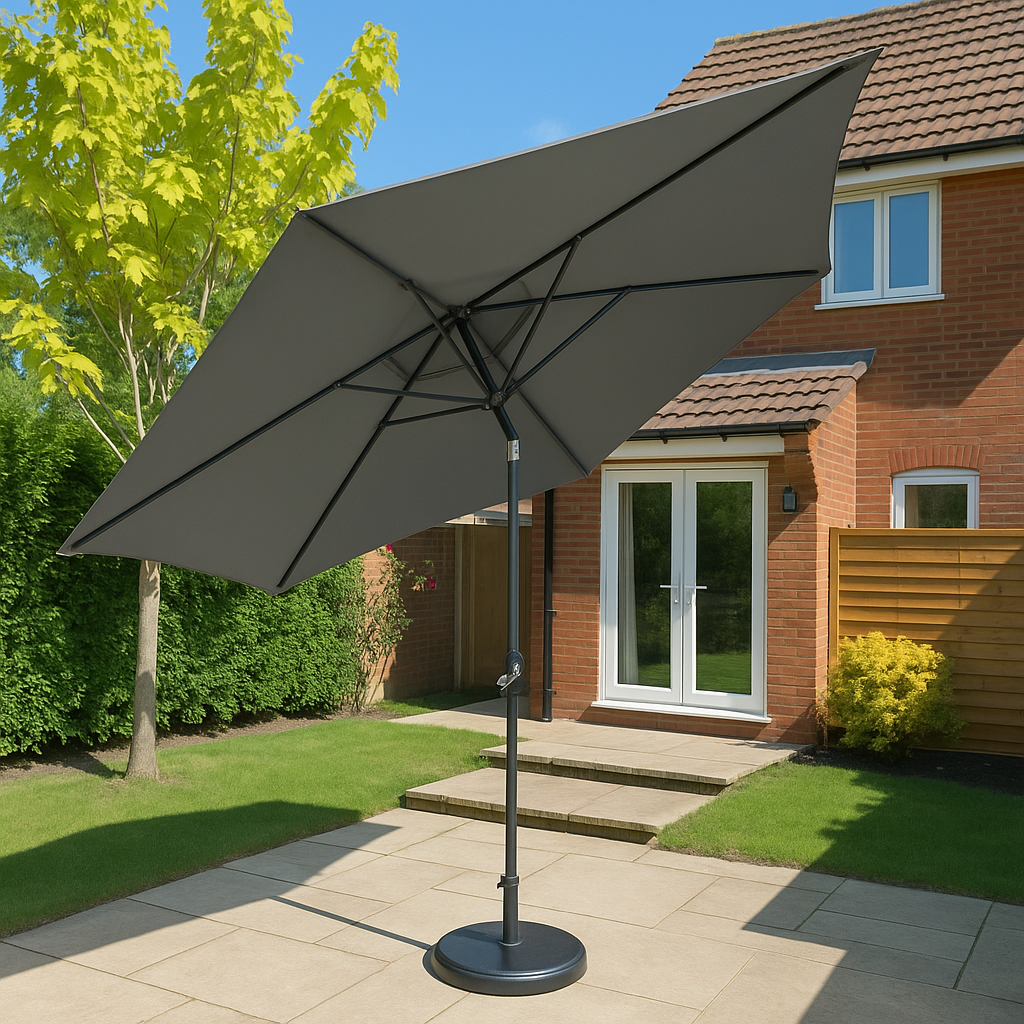 ENJOi Royal Round Aluminium 3m Grey Parasol