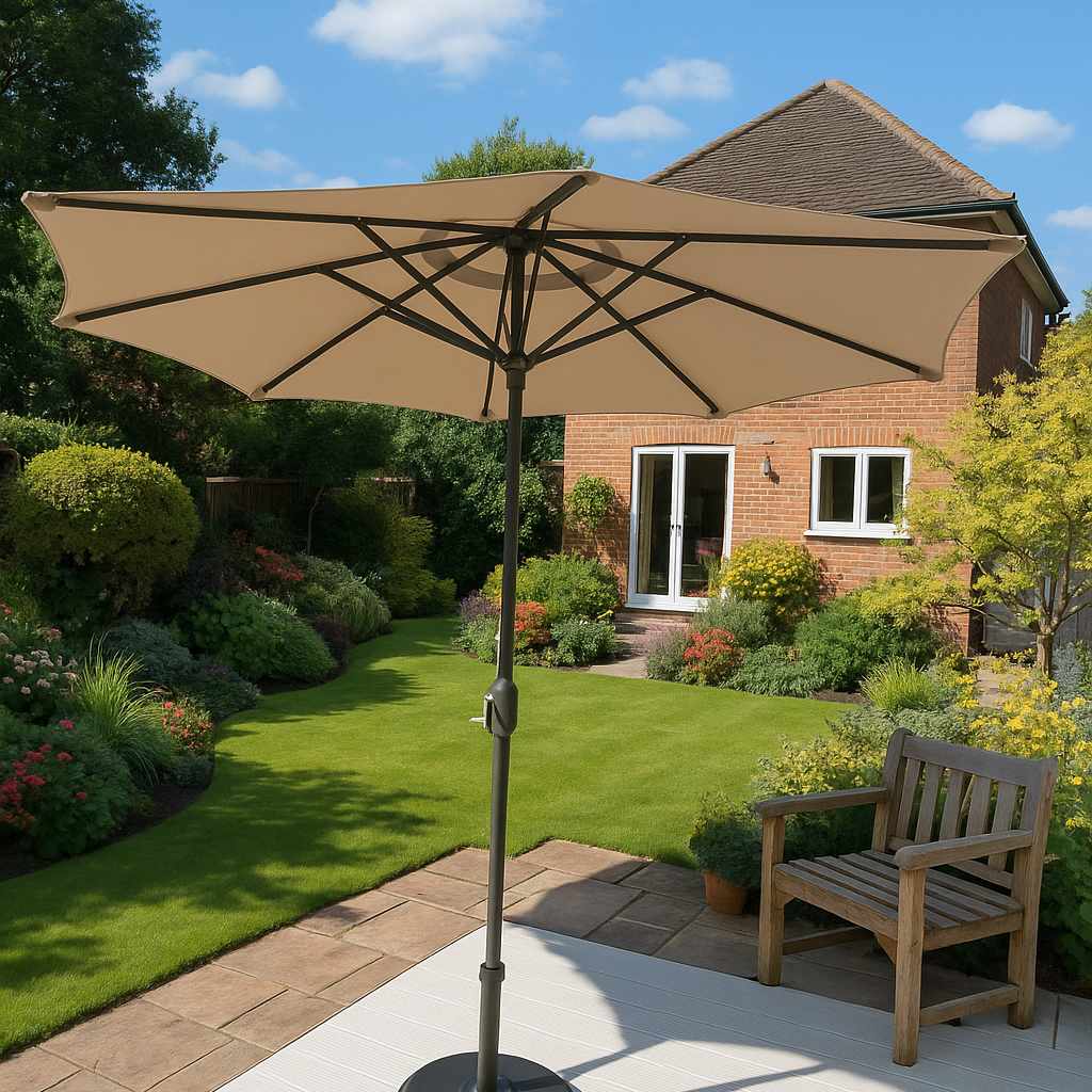 ENJOi Royal Round Aluminium 3m Taupe Parasol