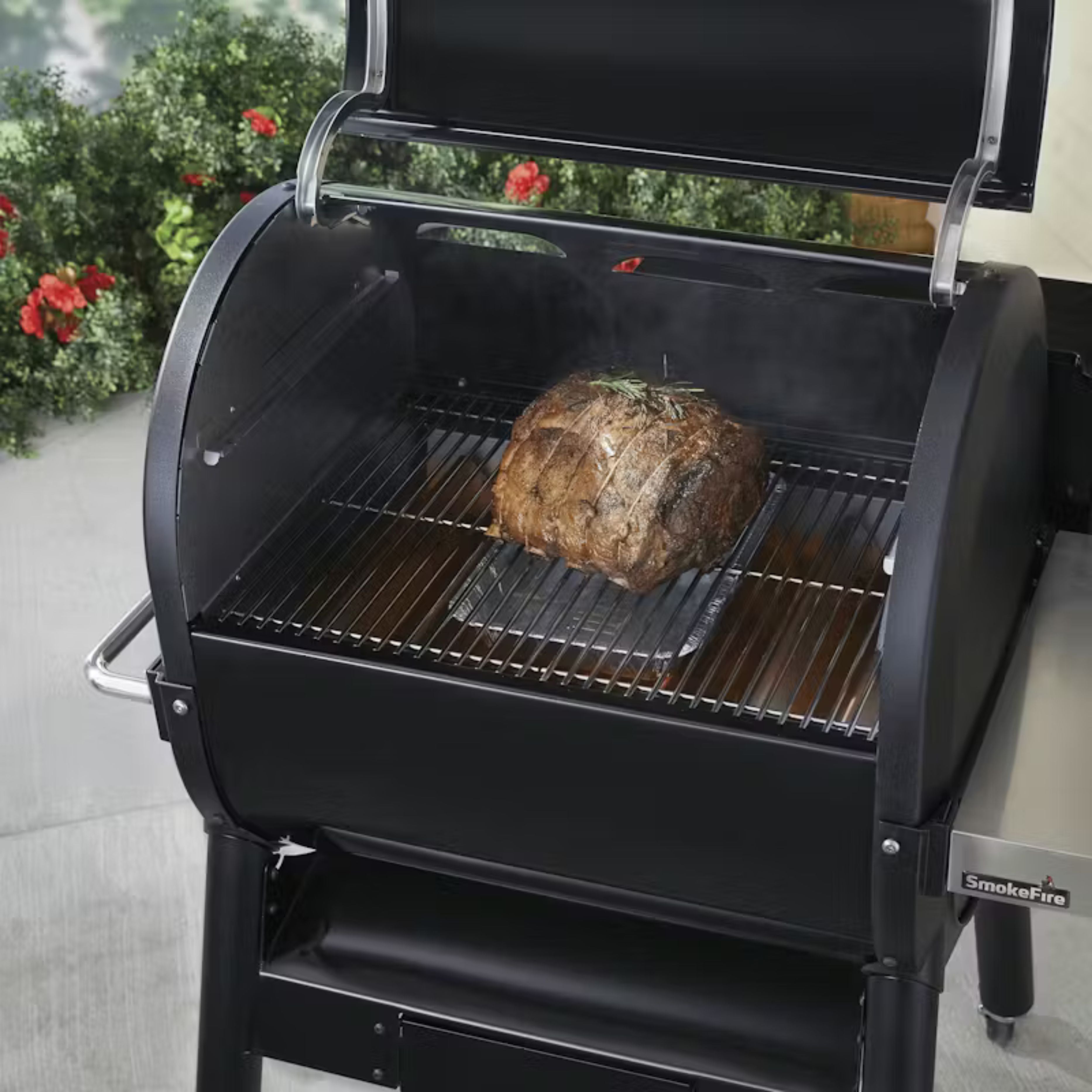 Water Pan Rack on the BBQ