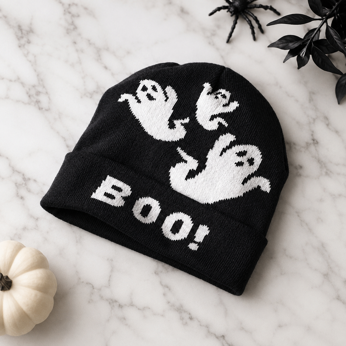 Boo Beanie Halloween Hat