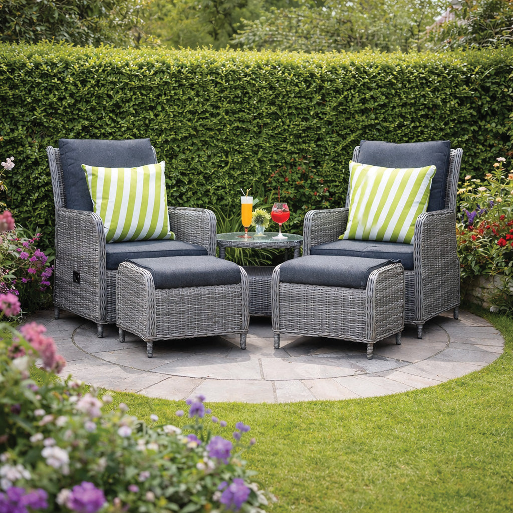 ENJOi Bordeaux Duo Recliner Set Grey