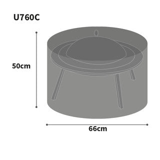 Bosmere Ultimate Protector Small Round Fire Pit Cover - Charcoal - U760C