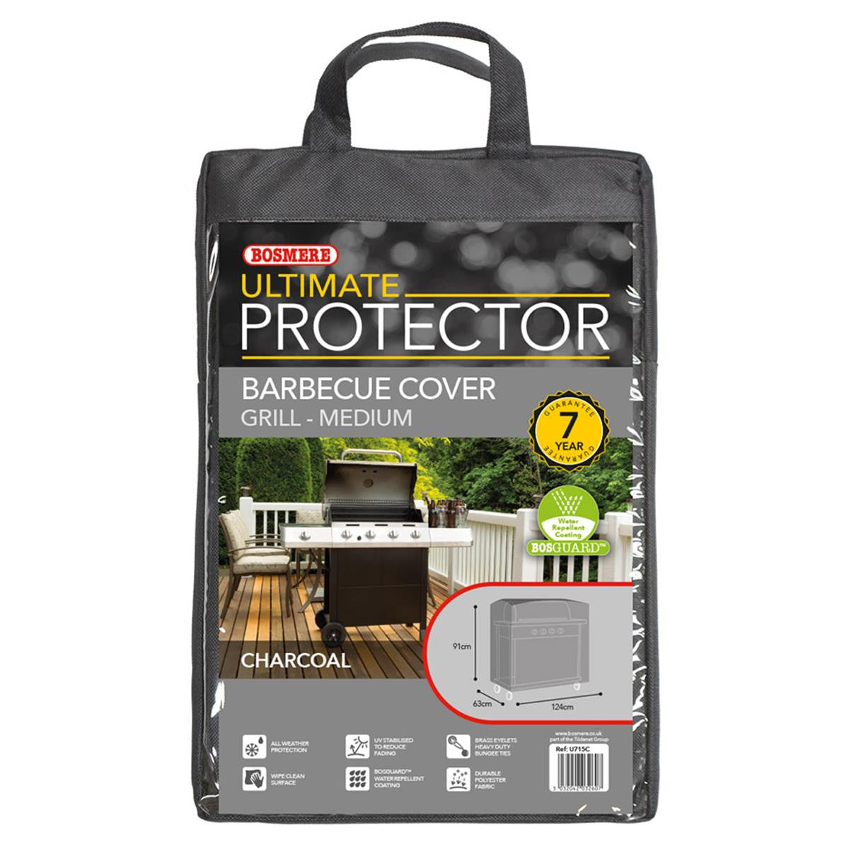 Bosmere Ultimate Protector Wagon BBQ Cover - Charcoal - U715C