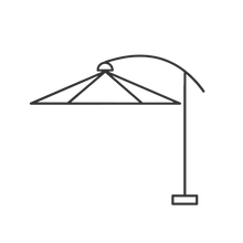Non-LED Cantilever Parasols