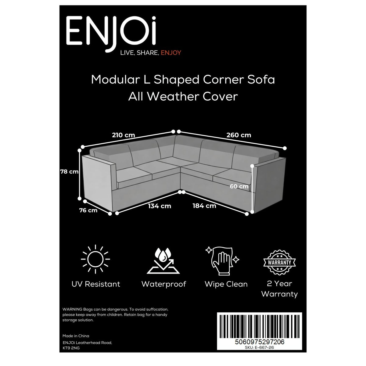 Modular L Shaped Corner Sofa All Weather Cover
