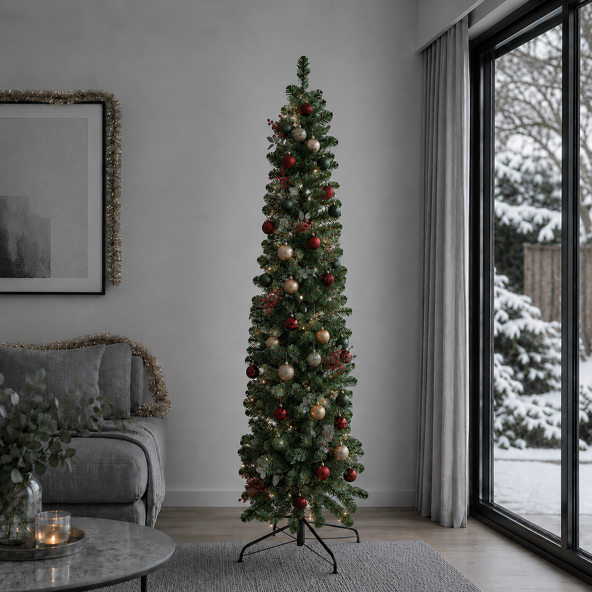 7ft King Pine Ultra Slim Artificial Christmas Tree