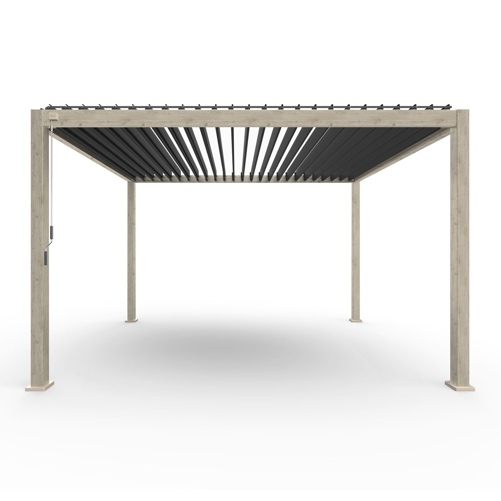 ENJOi Leo Aluminium Rectangular Pergola Wood Effect - 4m x 3m