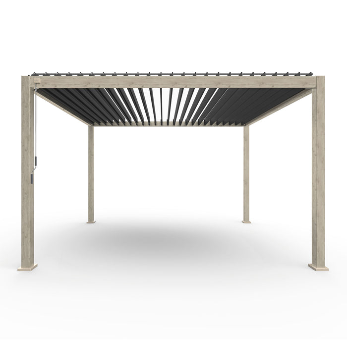 ENJOi Leo Aluminium Rectangular Pergola Wood Effect - 4m x 3m