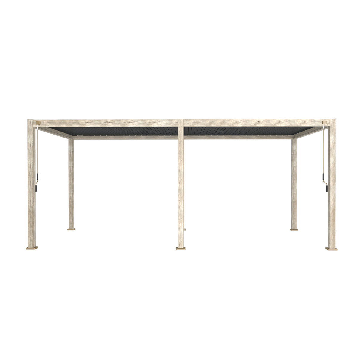 ENJOi Leo Aluminium Rectangular Pergola Wood Effect - 6m x 3m