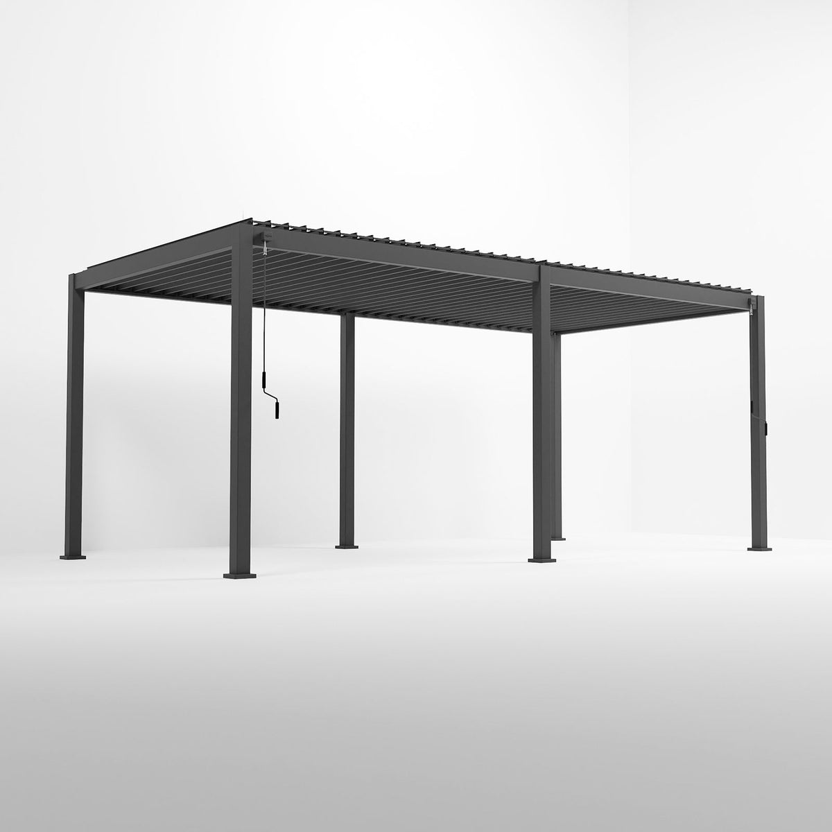 ENJOi Leo Aluminium Rectangular Pergola Anthracite Grey - 6m x 3.6m
