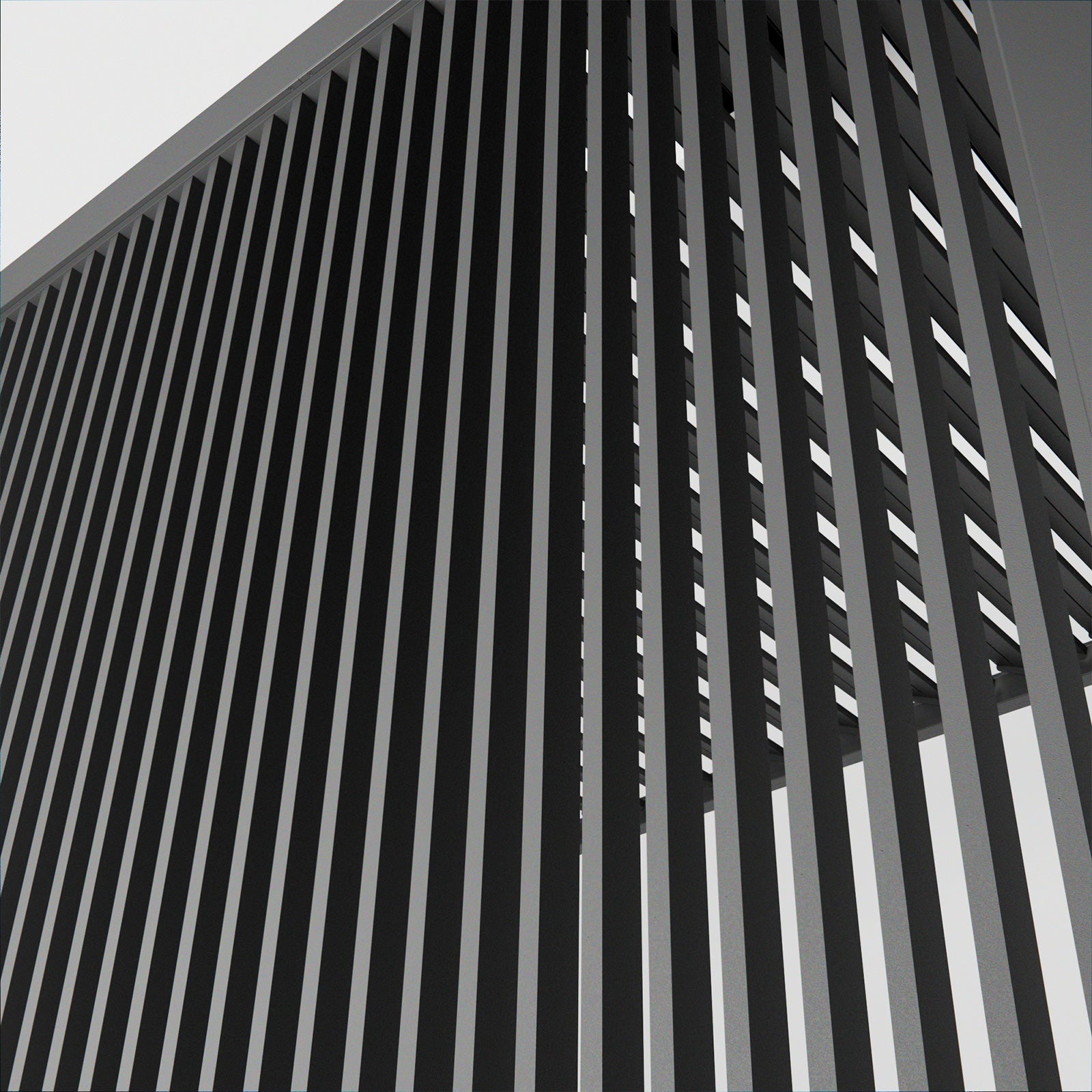ENJOi Leo Fixed Vertical Louvre Side Panel Anthracite Grey - 1.2m
