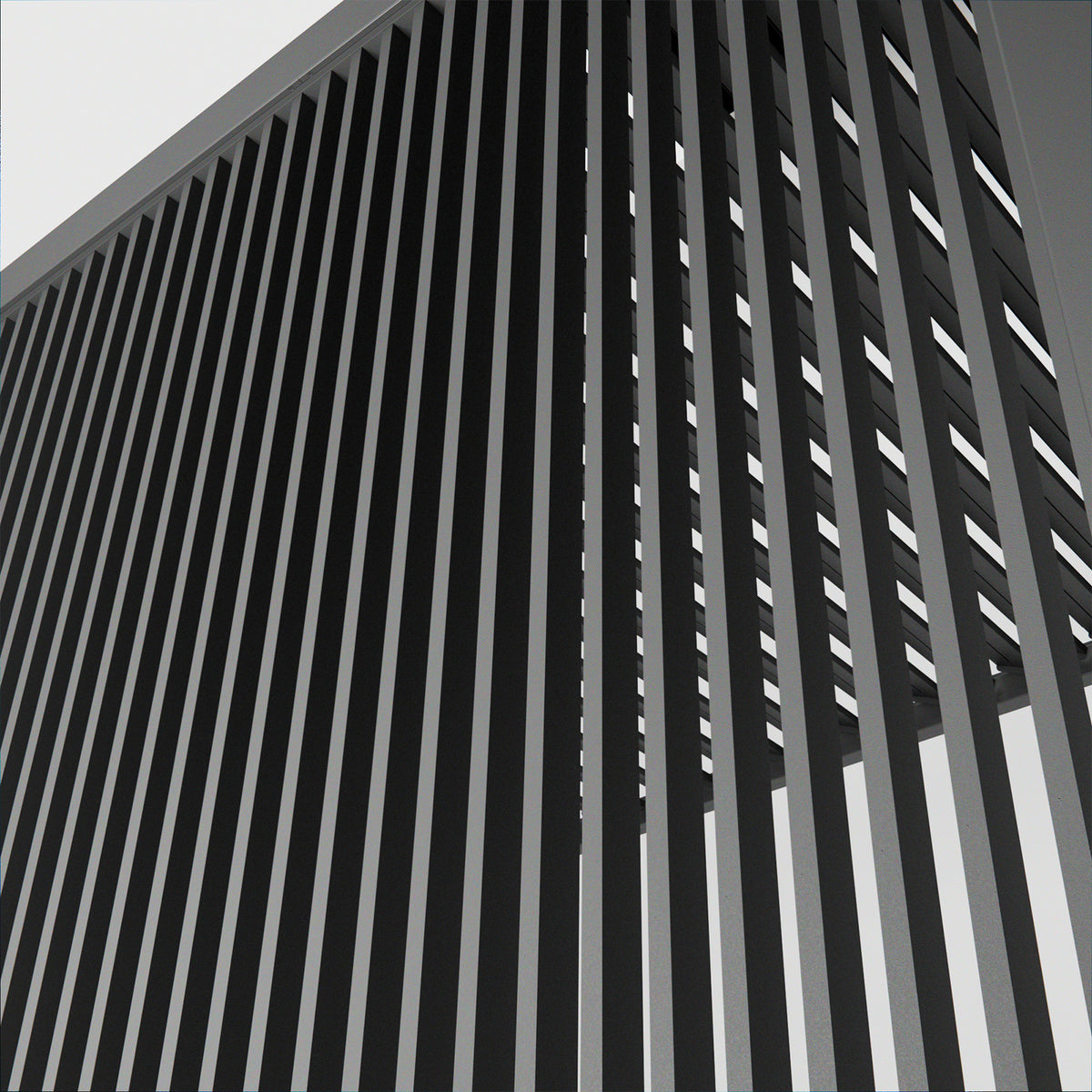ENJOi Leo Fixed Vertical Louvre Side Panel Anthracite Grey - 1.2m