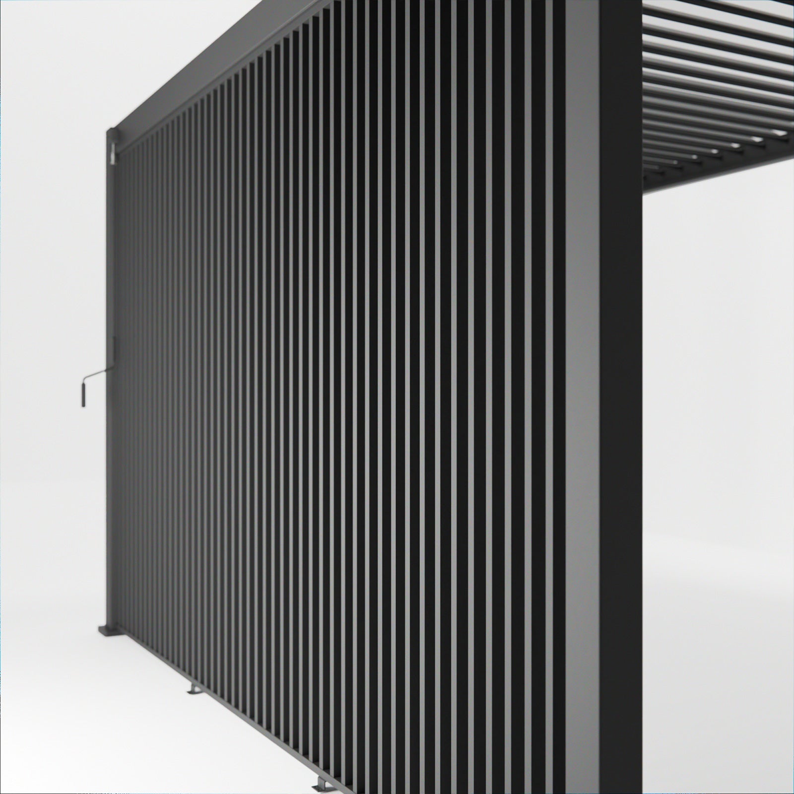 ENJOi Leo Fixed Vertical Louvre Side Panel Anthracite Grey - 1.2m