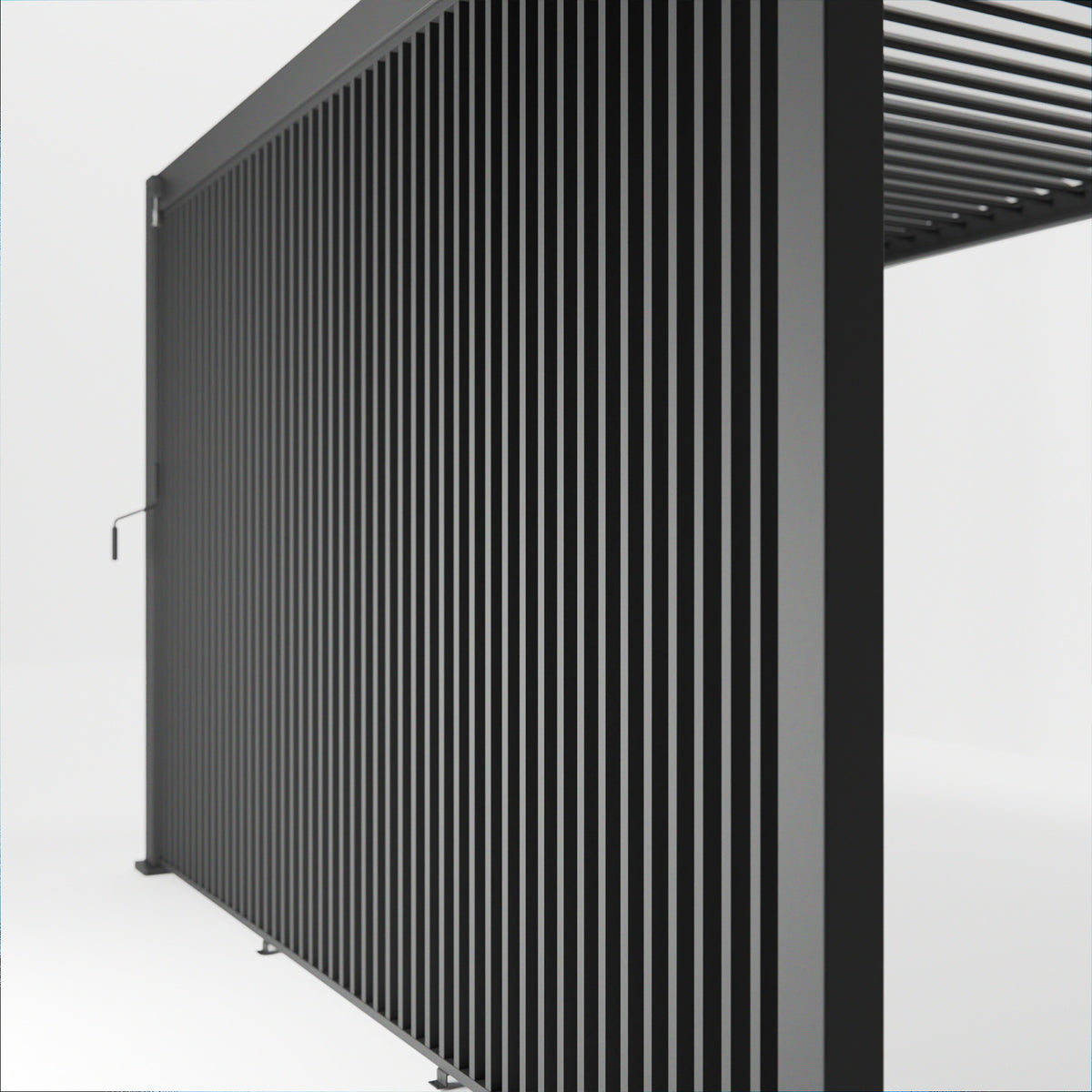 ENJOi Leo Fixed Vertical Louvre Side Panel Anthracite Grey - 1.2m