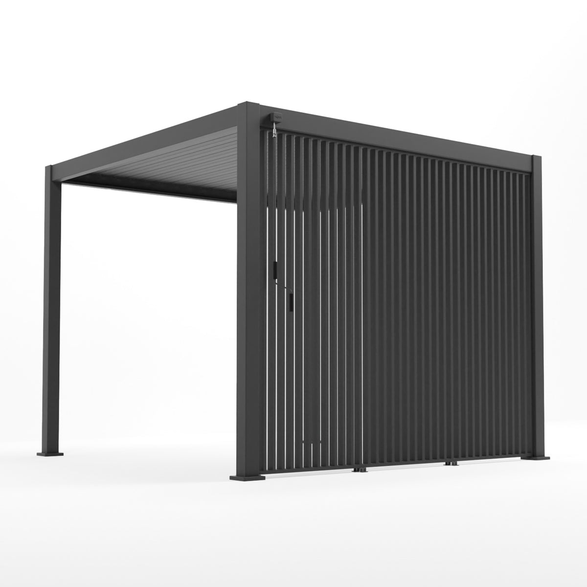 ENJOi Leo Fixed Vertical Louvre Side Panel Anthracite Grey - 1.2m