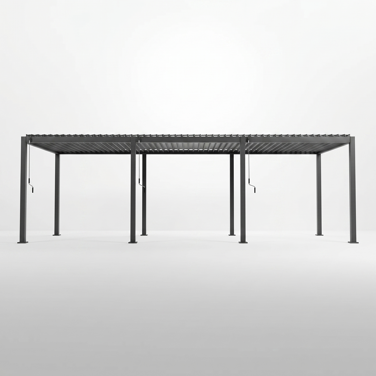 ENJOi Leo Aluminium Rectangular Pergola Anthracite Grey - 9m x 3m