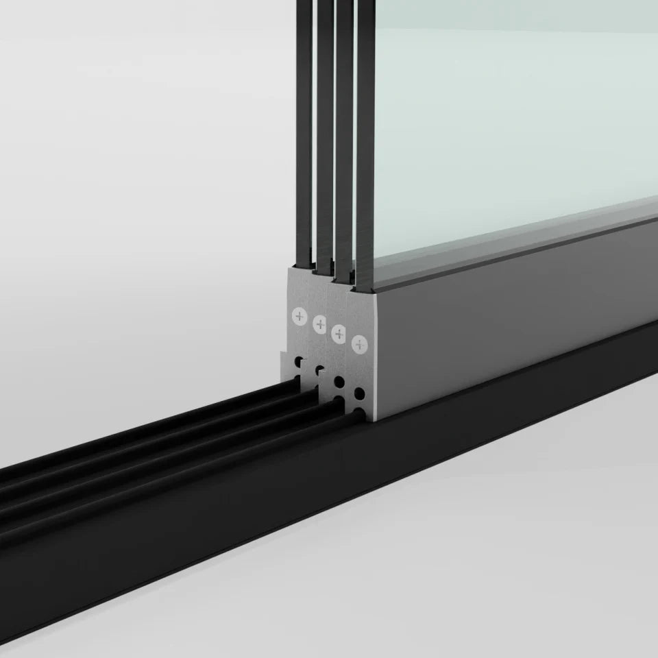 ENJOi Leo Glass Sliding Doors Anthracite Grey/Glass - 3.6m
