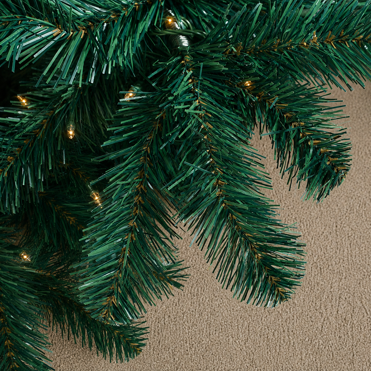 7ft Pre-Lit King Pine Artificial Christmas Tree