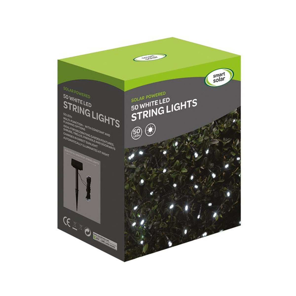 Solar Strings Cool White String Lights